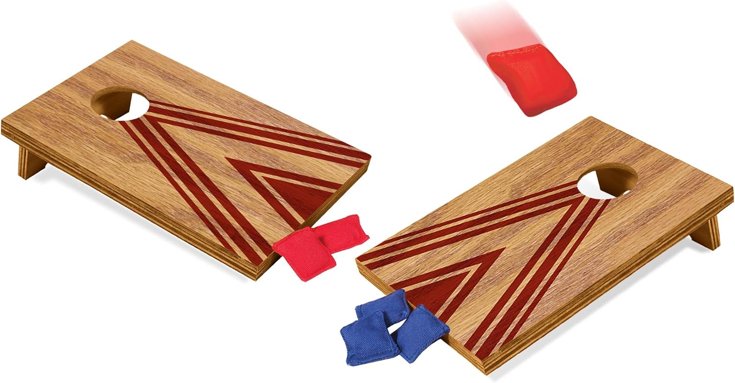 Schylling Table Top Corn Hole Game. Brown. (Model: TCH) - Image 2