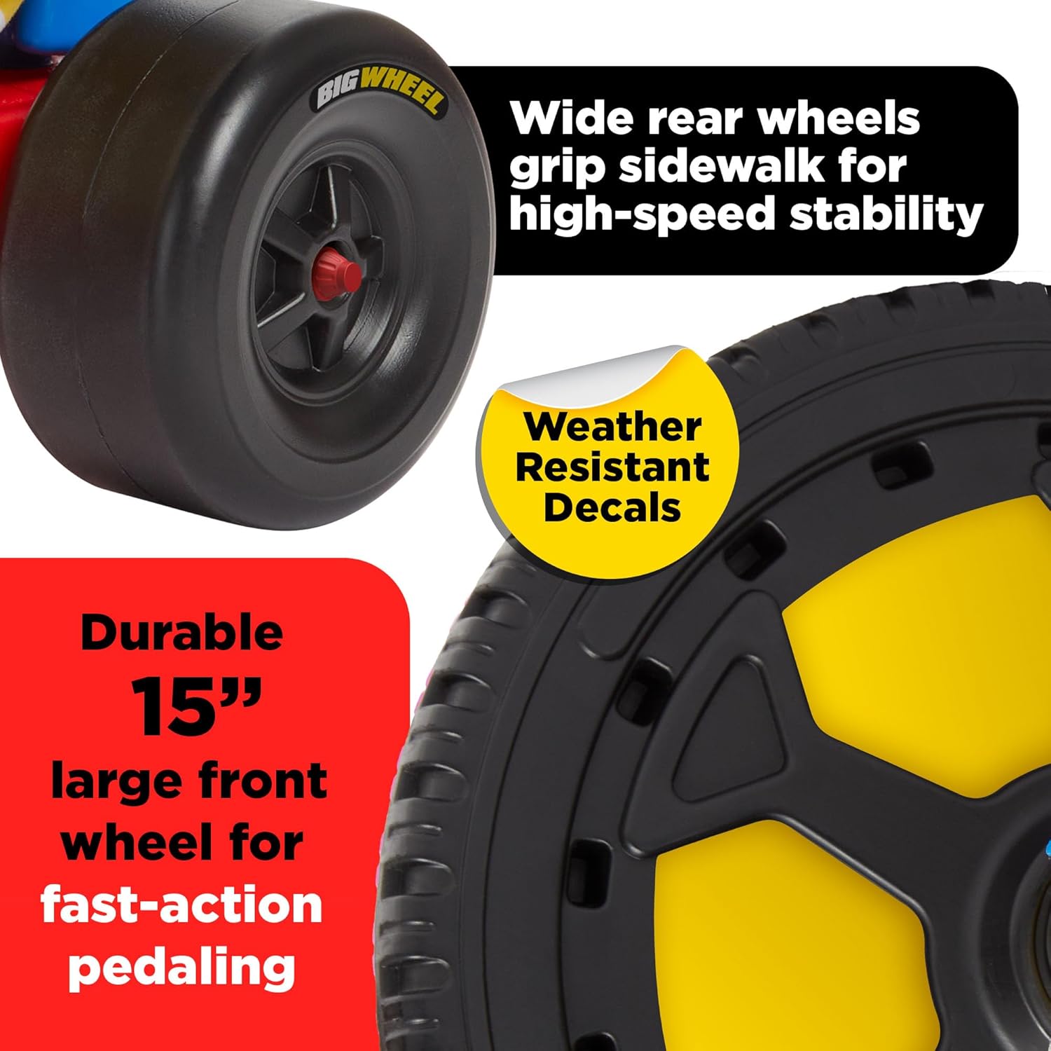 Schylling Big Wheel Chopper - BWCHP - Low-Riding Tricycle with Adjustable Seat for Growing Child up to 70 lbs. - Original Classic Bike - Ages 3 and Up - Image 5